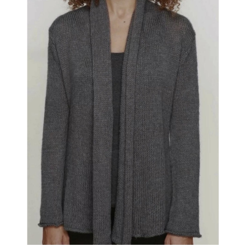 Wooden Ships Mohair Wool Blend Wrap Cardigan Sweater size S/M EUC